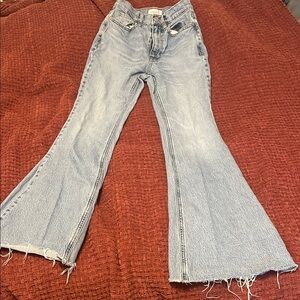 Women's Flared Jeans - Light Blue